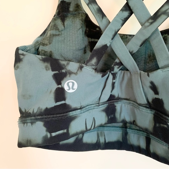 Lululemon Energy Bra Sz 4 Shibori Mystic Green - Picture 7 of 8